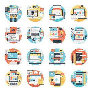 網(wǎng)頁設(shè)計(jì)與開發(fā)插圖集照片