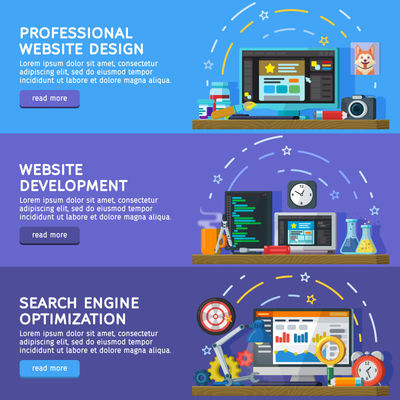 創(chuàng)意矢量網(wǎng)絡(luò)工作室概念的平面設(shè)計插圖